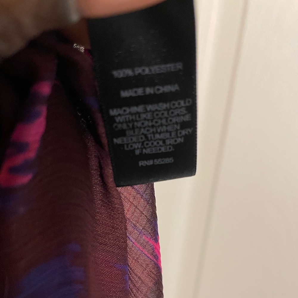 Express Womens Shear Boho Tie Dye Print Blouse size S/P - Picture 6 of 8